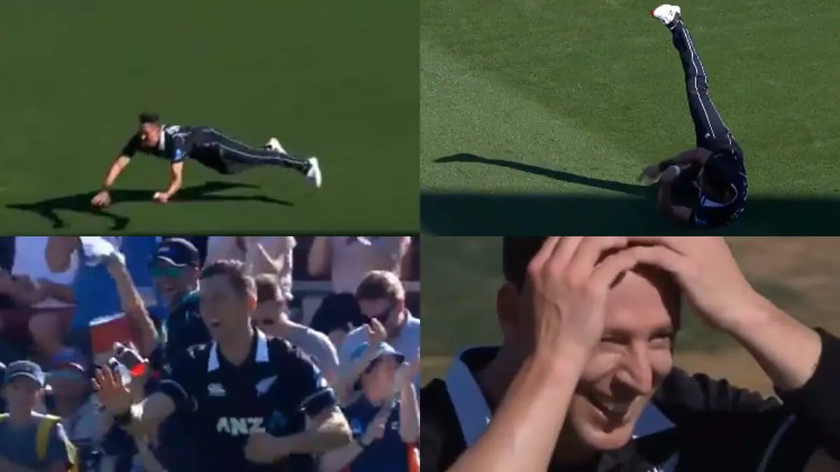 જોયો વીડિયો: ટ્રેન્ટ બોલ્ટનો માથેભારી કેચ, સુપરમેનની સ્ટાઇલમાં કેચ પકડ્યો