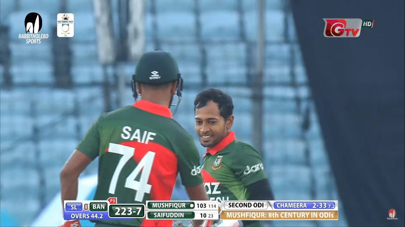 મુશફિકુર રહીમે વનડેમાં ચોથા નંબર પર બેટિંગ કરતા 8મી સદી ફટકારી