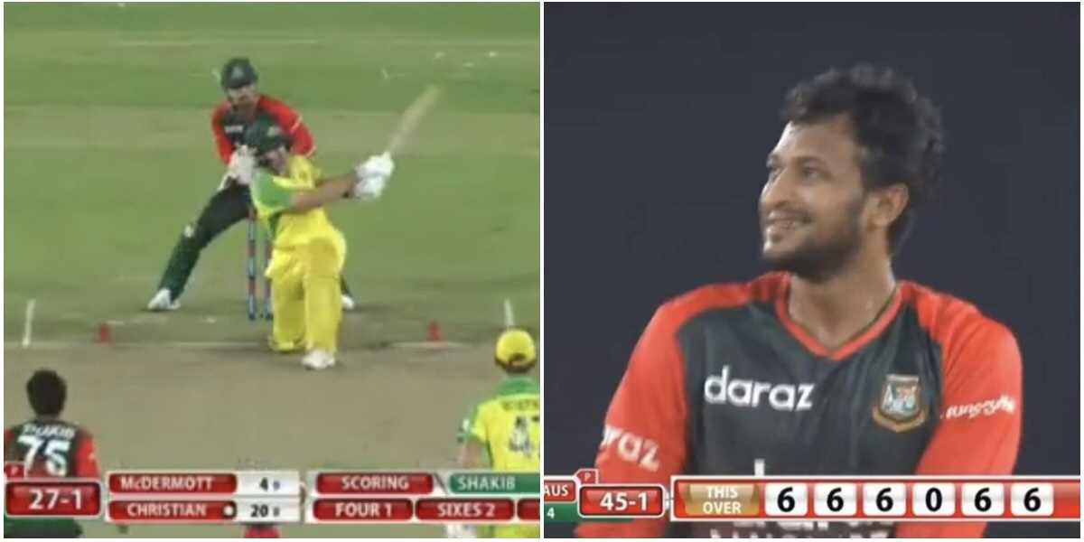 શાકિબ અલ હસને બનાવ્યો એક શરમજનક રેકોર્ડ, ખાધા 5 છગ્ગા એક ઓવરમાં
