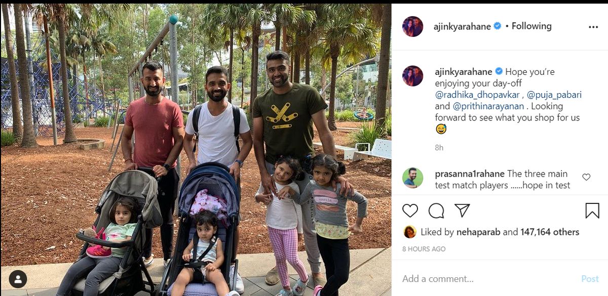 જુવો: રહાણે, પૂજારા અને અશ્વિન સિડનીમાં કેવી મજા લઈ રહ્યા છે