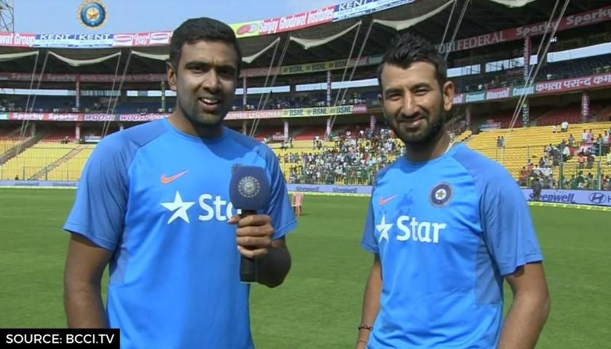 અશ્વિન: પૂજારા ઇંગ્લૈંડ સામે સિક્સ મારશે તો હું અડધી મૂછ કપાવીને મેદાનમાં ઊતરીશ